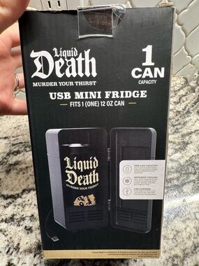 Liquid Death Mini Fridge - 1 Can Capacity - Never Used!